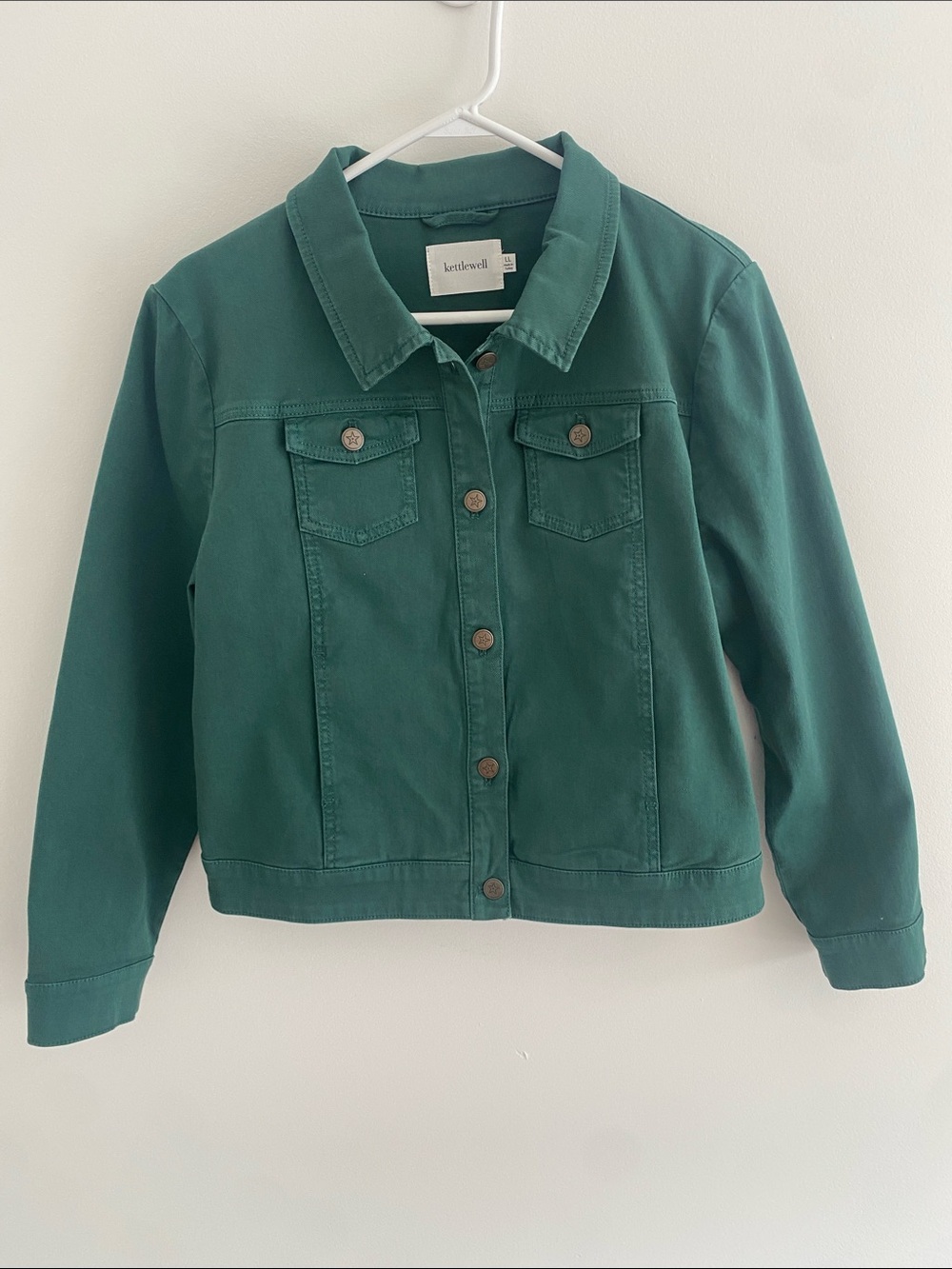 Kettlewell Darla Denim Jacket Fern Green Size 12